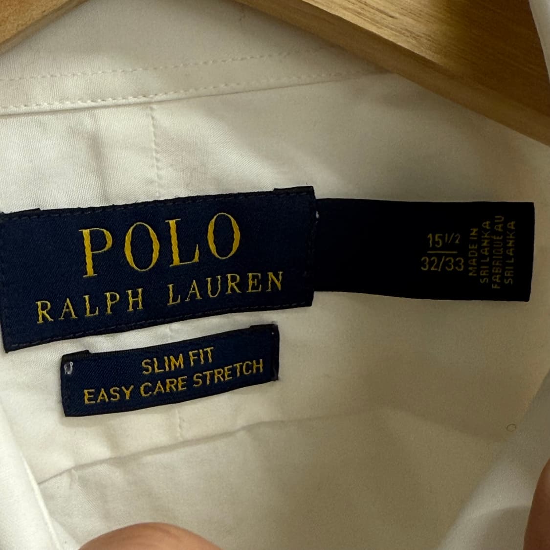 폴로 랄프로렌  슬림핏 화이트 긴팔 셔츠 S 상품이미지2