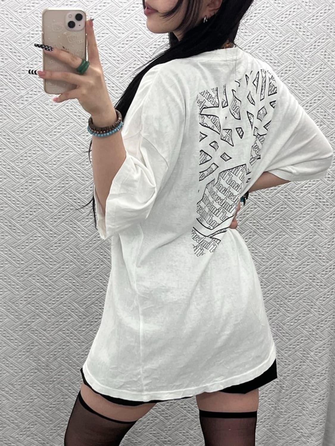 팀버랜드 빈티지 스트릿 시그니처 백프린팅 반팔티 M C10372 상품이미지1