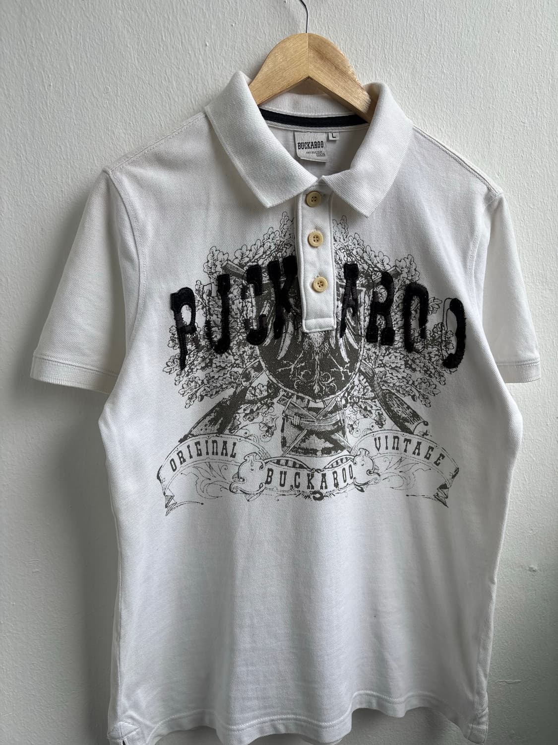 Buckaroo Graphic White Polo Shirt 상품이미지2
