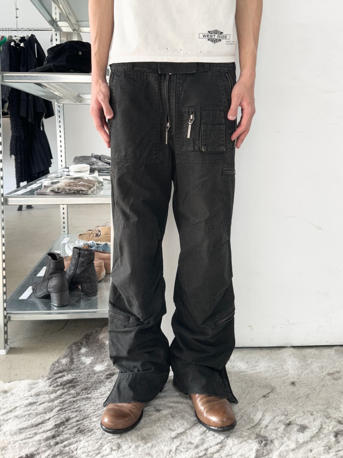 2000‘s 립반윙클 멀티 지퍼 플라이트 카고 팬츠 상품이미지1