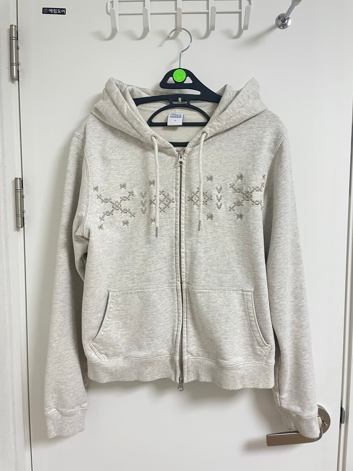 더콜디스트모먼트 노르딕 자수 후드집업 M 상품이미지1