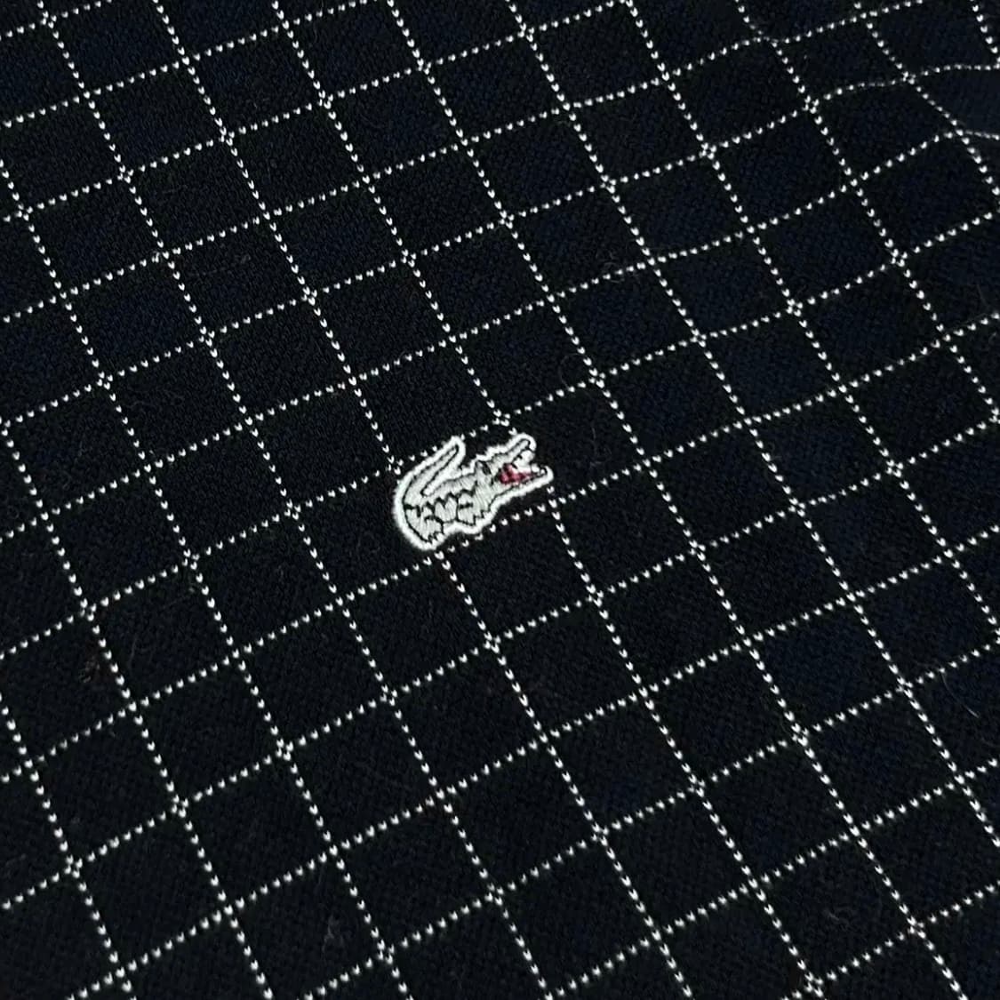 [M] Lacoste 라코스테 신형 다크네이비 반팔 체크셔츠 상품이미지5