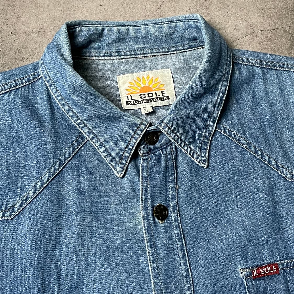 UNKNOWN 빈티지 코튼 데님 웨스턴 반팔 셔츠 A00791 상품이미지2