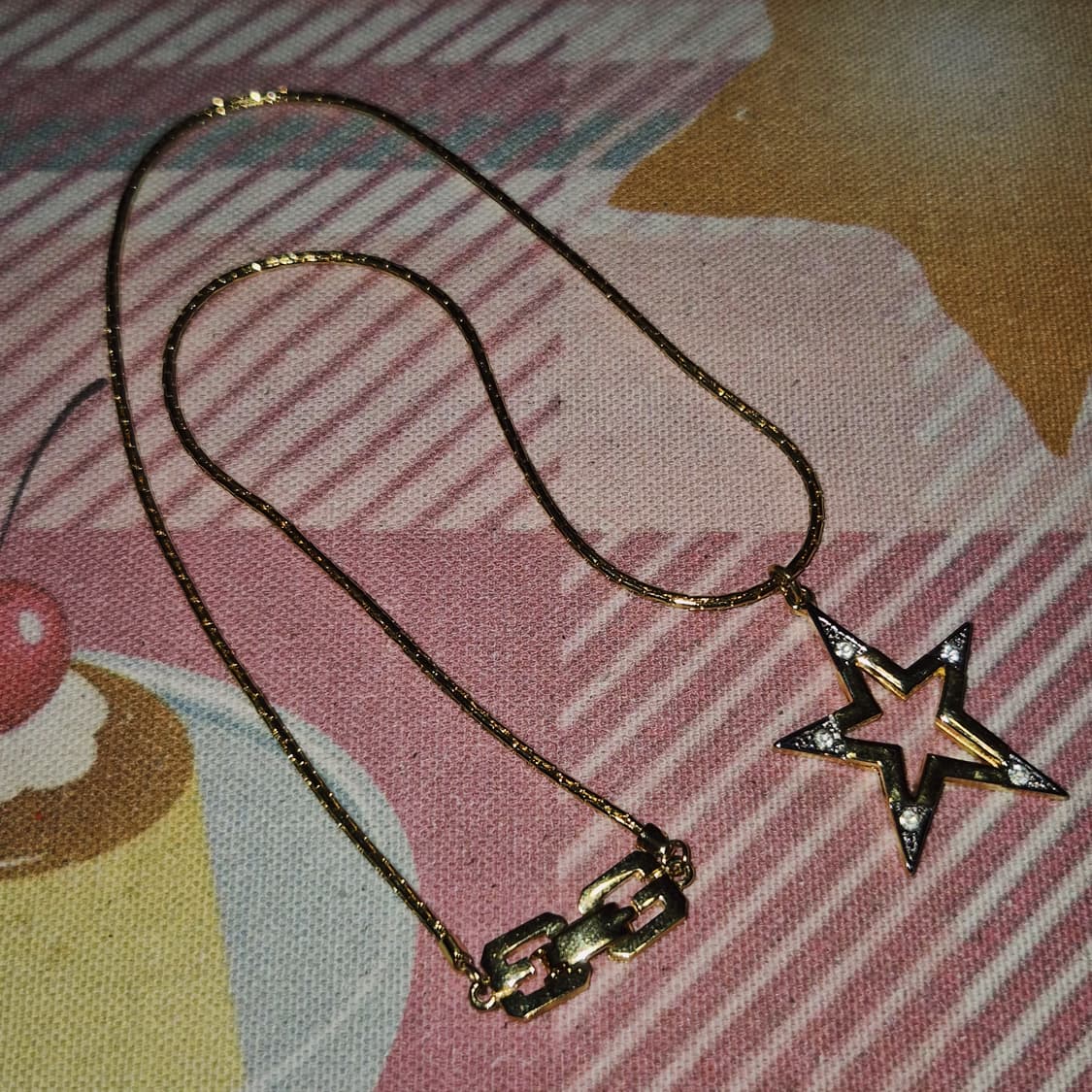 79s 프랑스 지방시 레어 스타 골드 목걸이 상품이미지7