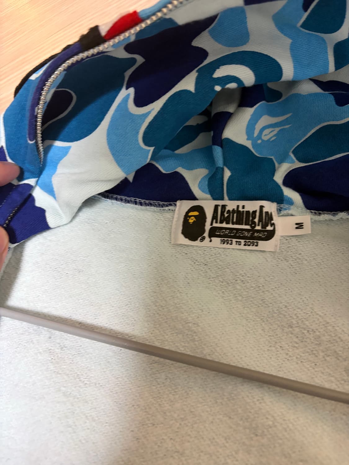 베이프 샤크 후드 블루 m 상품이미지2