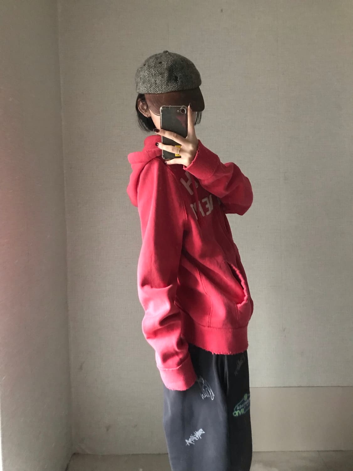 아베크롬비 핑크 오버핏 후드집업 상품이미지3