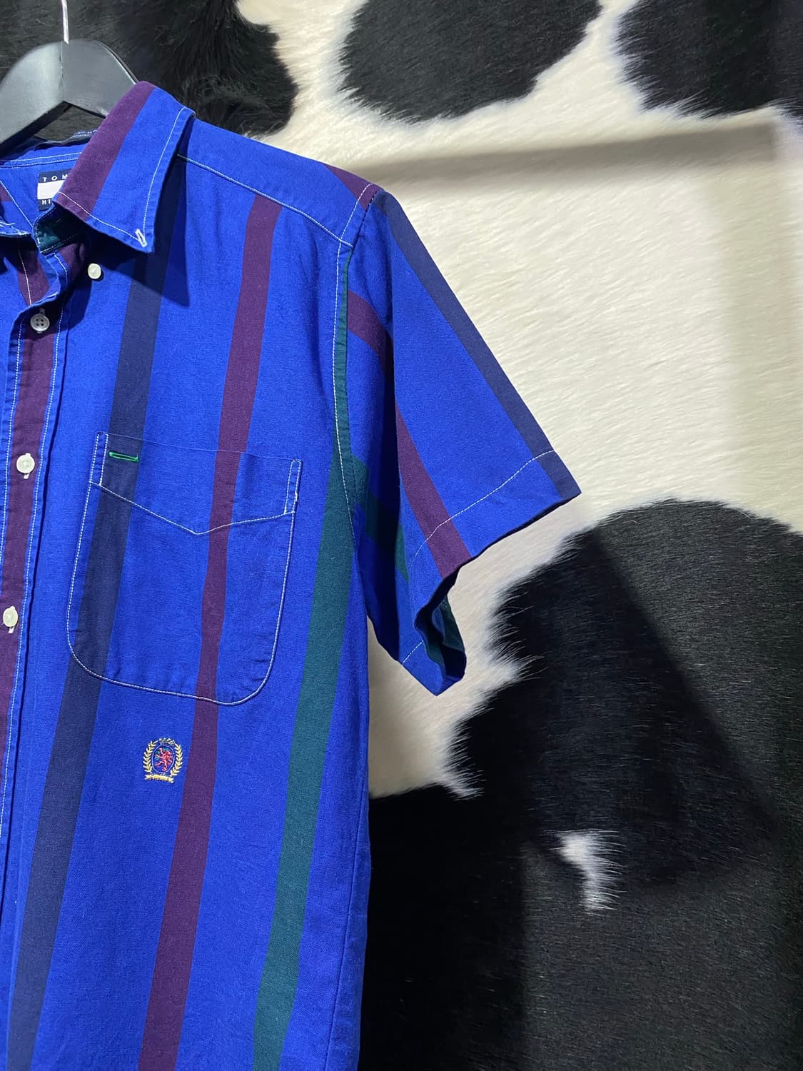 Tommy hilfiger 멀리컬러 스트라이프 프레피 하프 셔츠 상품이미지4