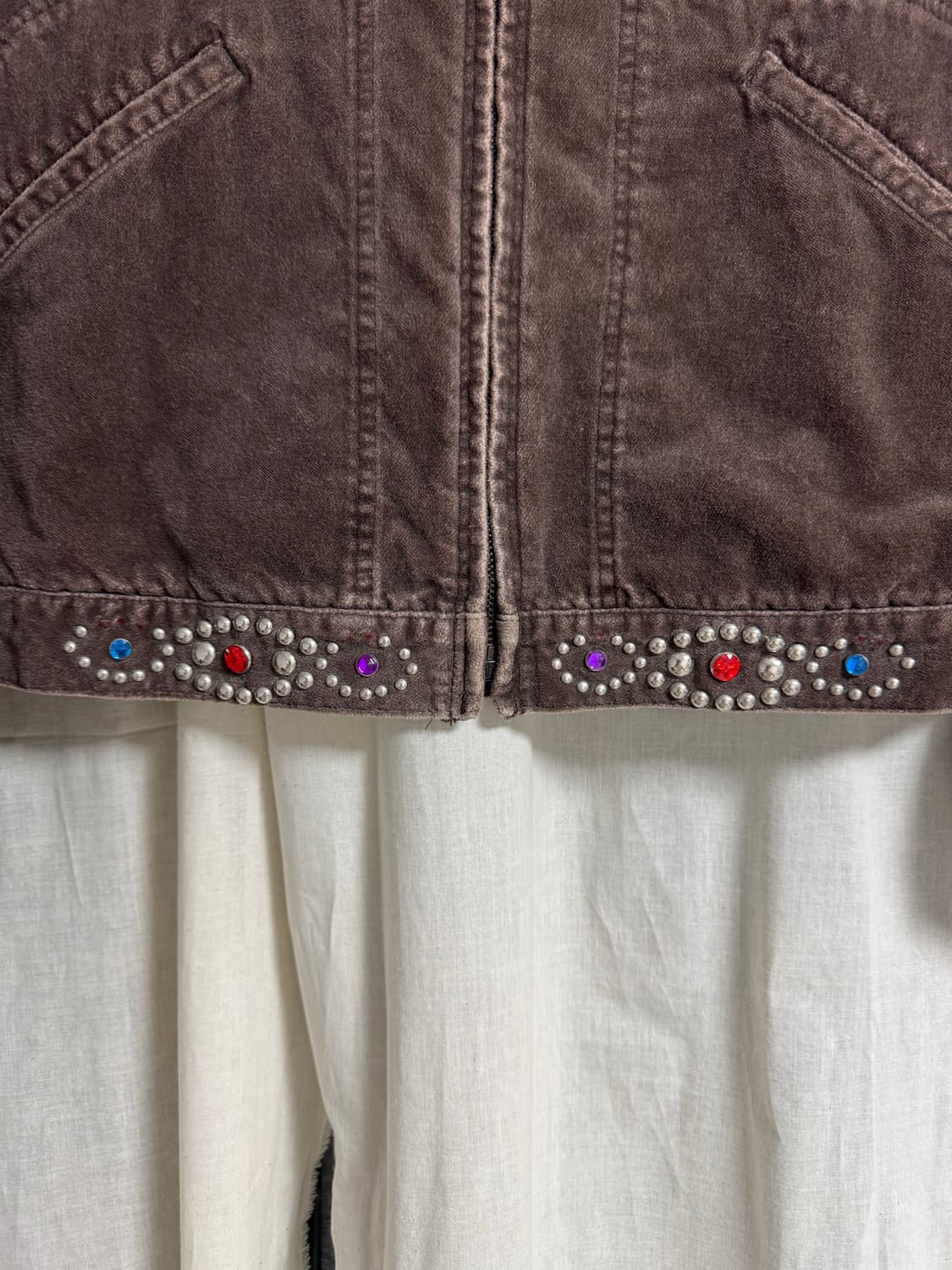 넘버나인 / 03aw 잼스톤 스터드 비즈 트러커 자켓 / 2 상품이미지5