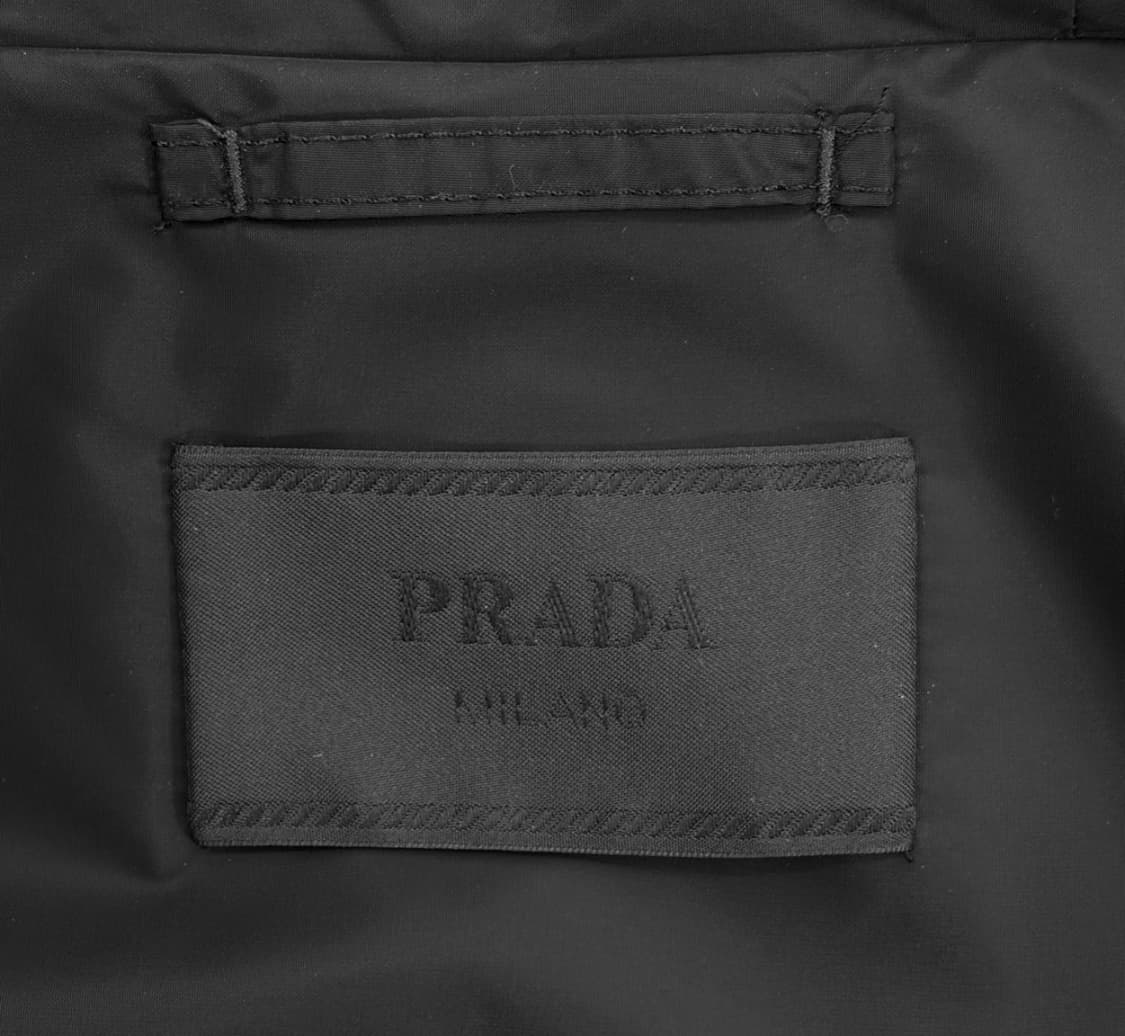 [M] 프라다 자수로고 울 캐시미어 니트 다운 후드 패딩 자켓 화이트 상품이미지7