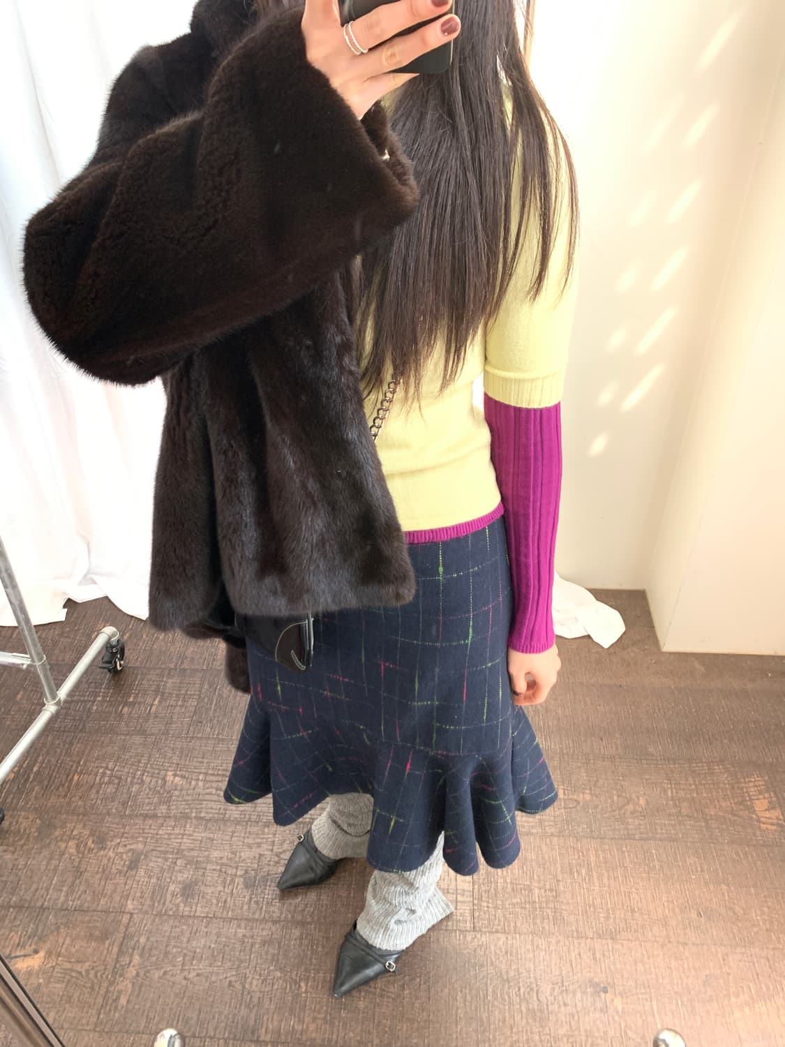 (HALOGEN) 빈티지 버튼 니트 탑 상품이미지2