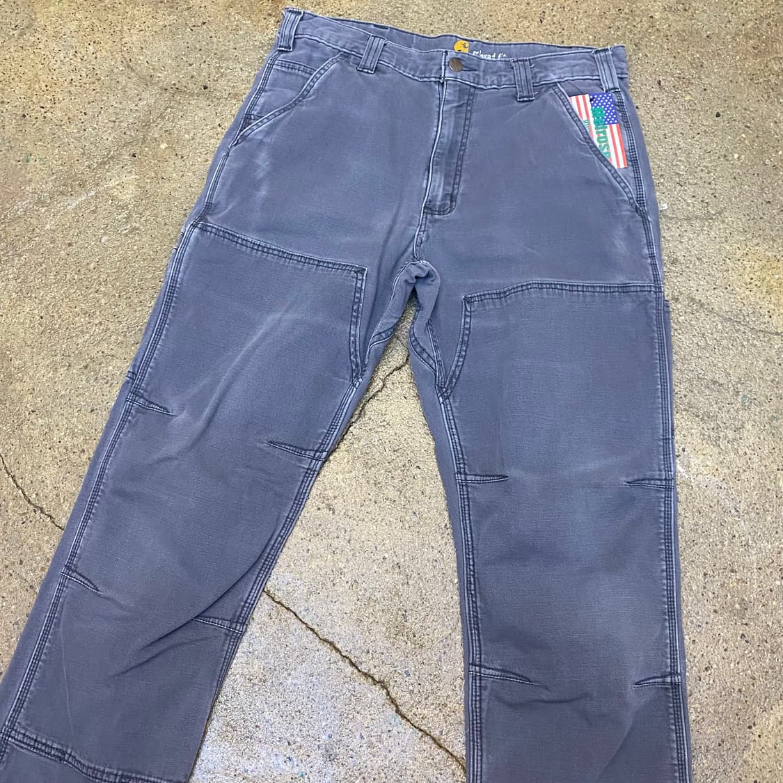 90s 미국 빈티지 칼하트 더블니 워크팬츠 33/34 상품이미지2
