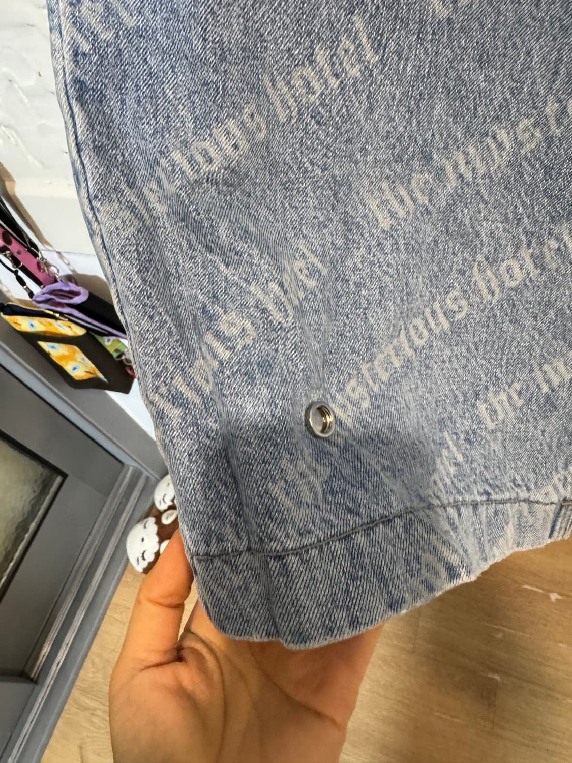 더미스테리어스호텔 로고 데님 팬츠 상품이미지6