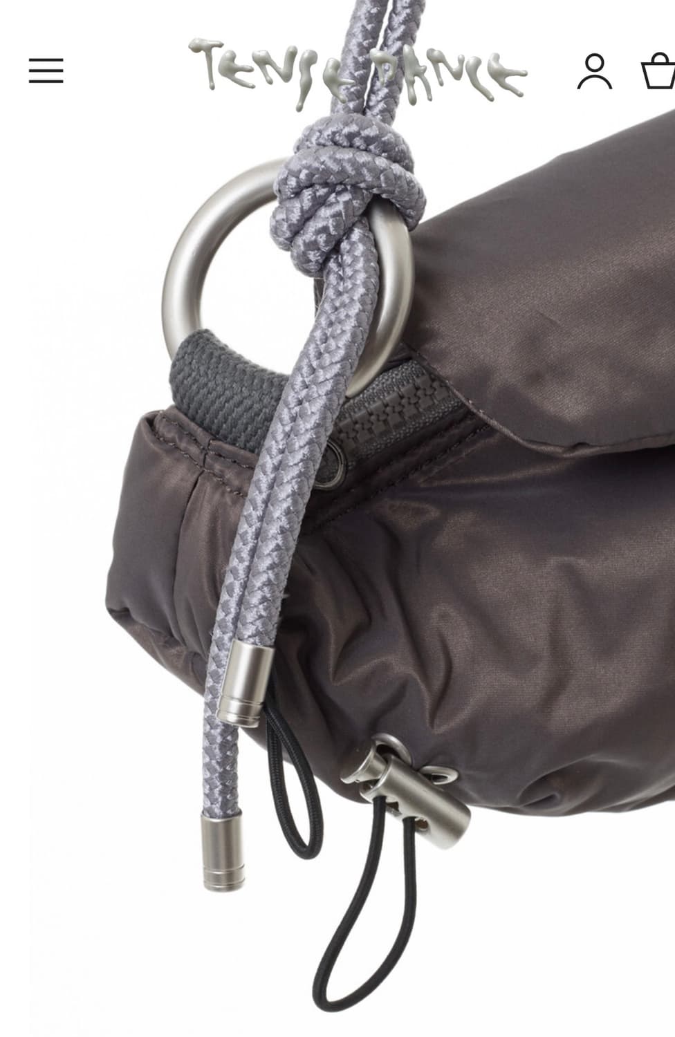 텐스댄스 soft unbalanced bag _ mud charcoal 상품이미지2