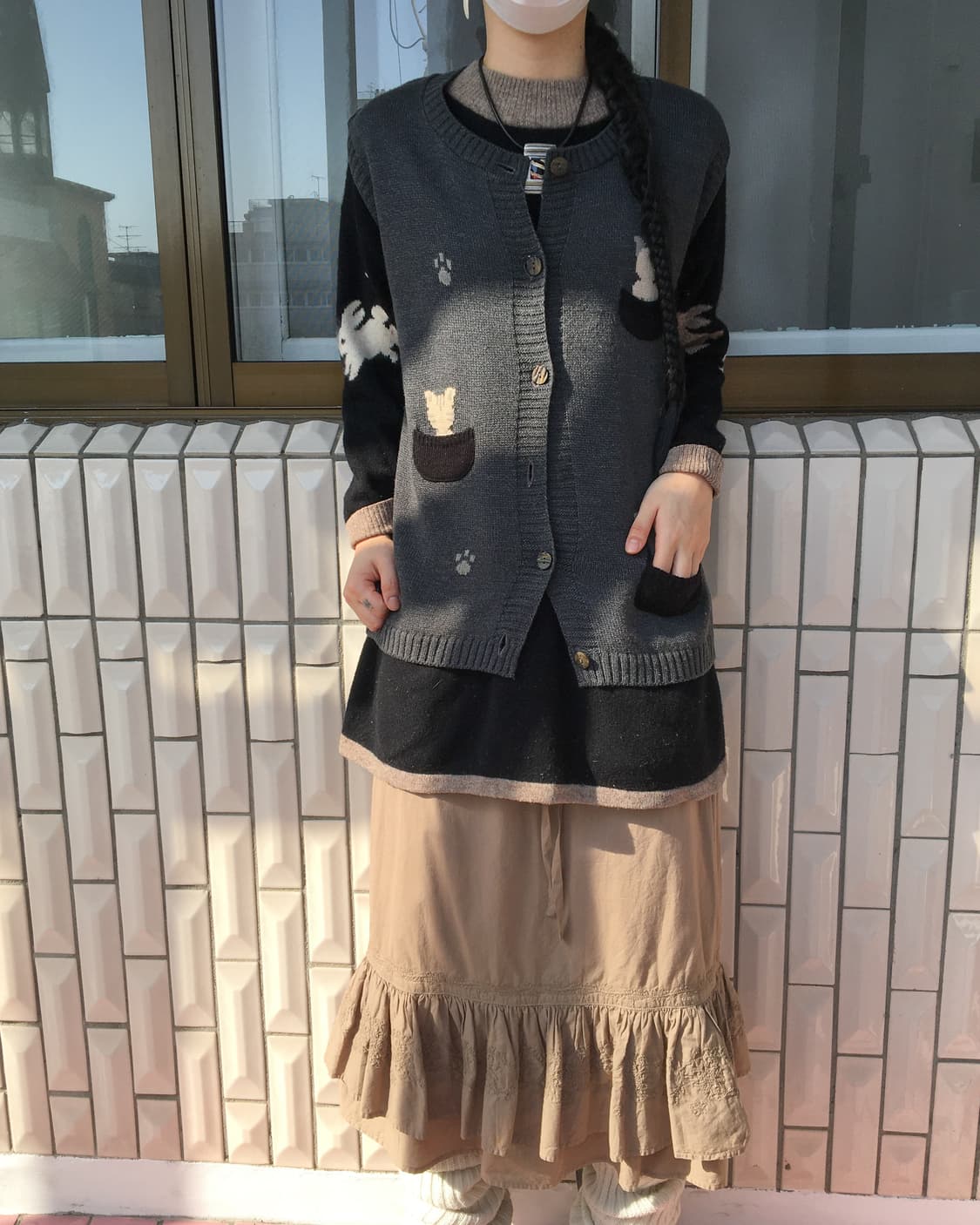 Cat point knit vest 상품이미지1