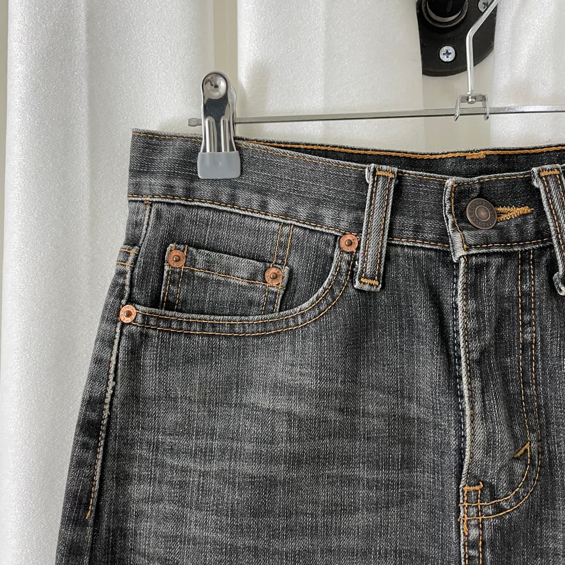 리바이스 흑청 미디 스커트 상품이미지5