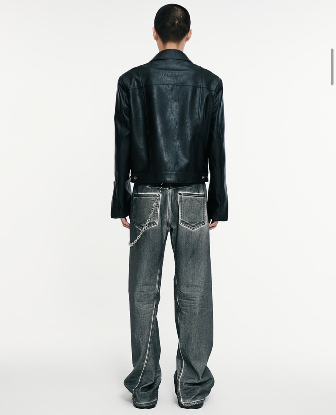 알렌느 트러커 포우 레더 자켓 상품이미지3