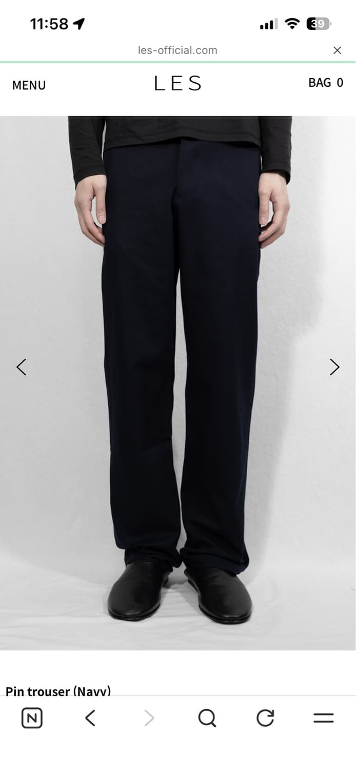Les pin trouser navy 상품이미지1