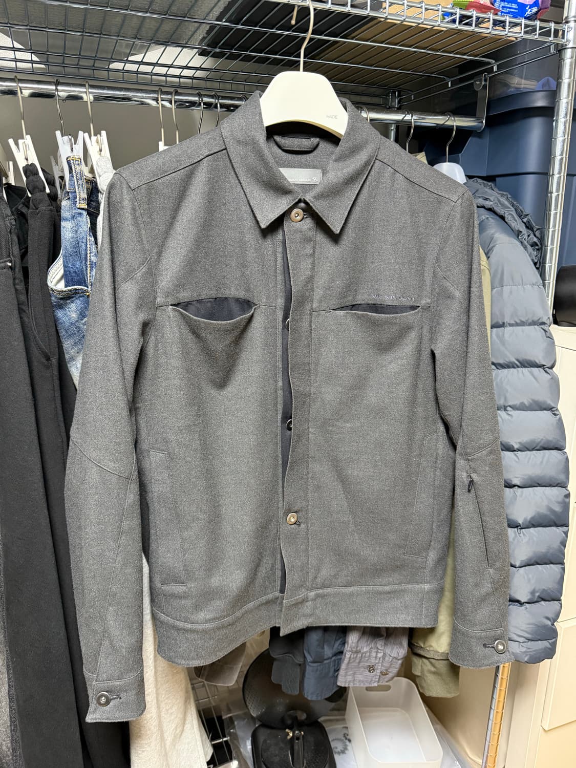 산산기어 트러커자켓 2사이즈 차콜 상품이미지1