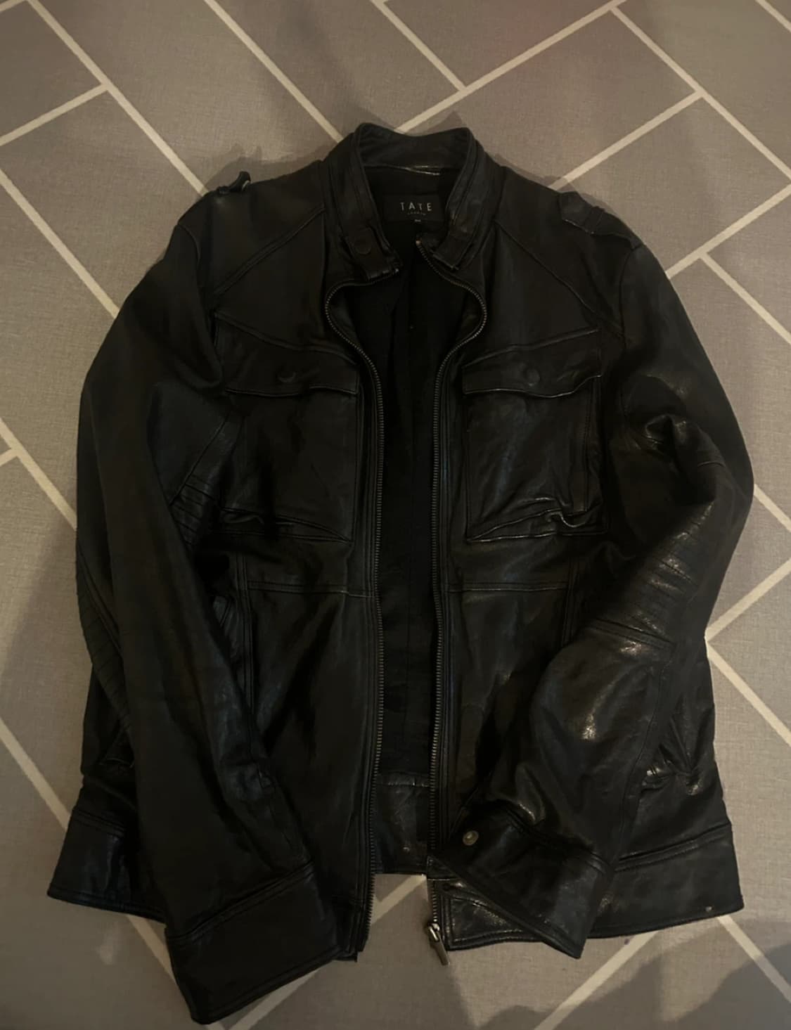 TATE London 블랙 가죽 자켓 100 상품이미지1