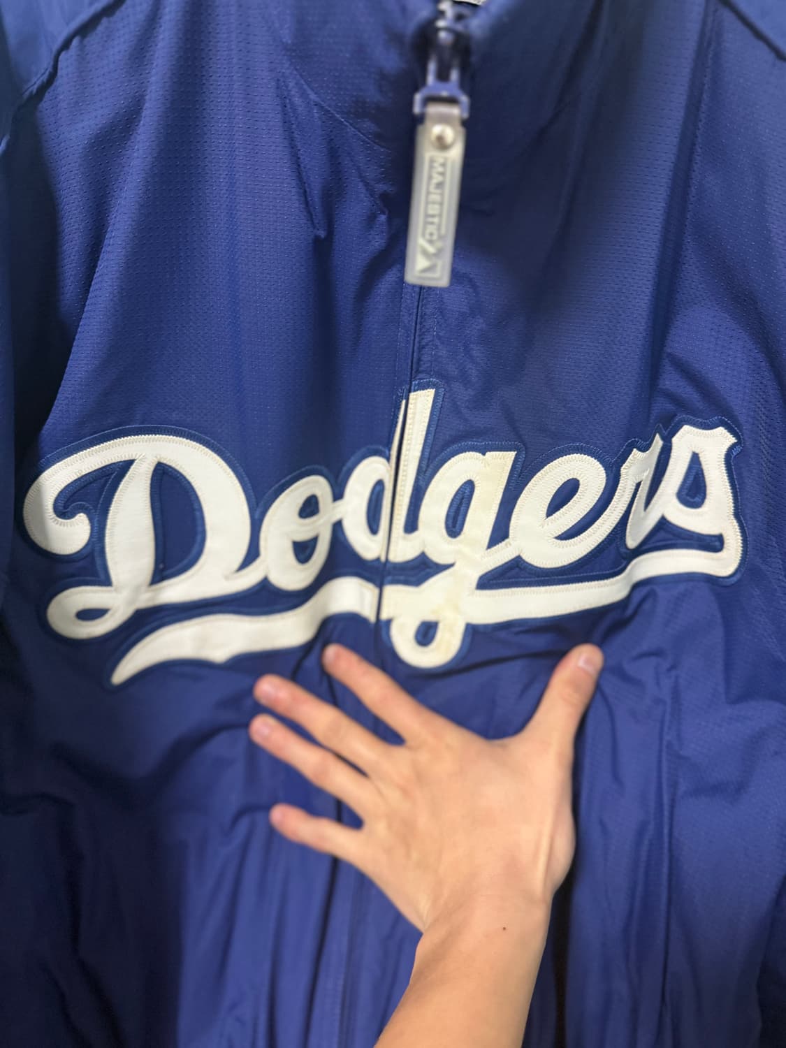 la 다저스 마제스틱 빈티지 오왼 바시티 야구 자켓 xl 상품이미지3