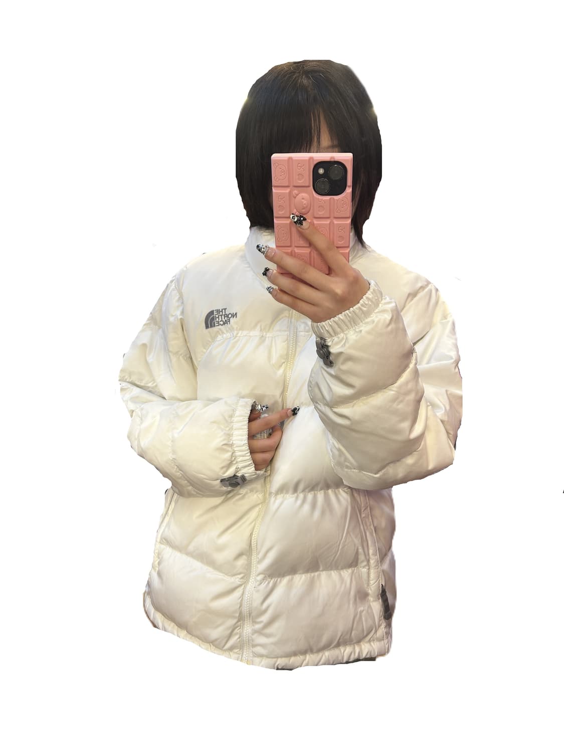 노스페이스 화이트 다운 패딩 자켓 상품이미지1