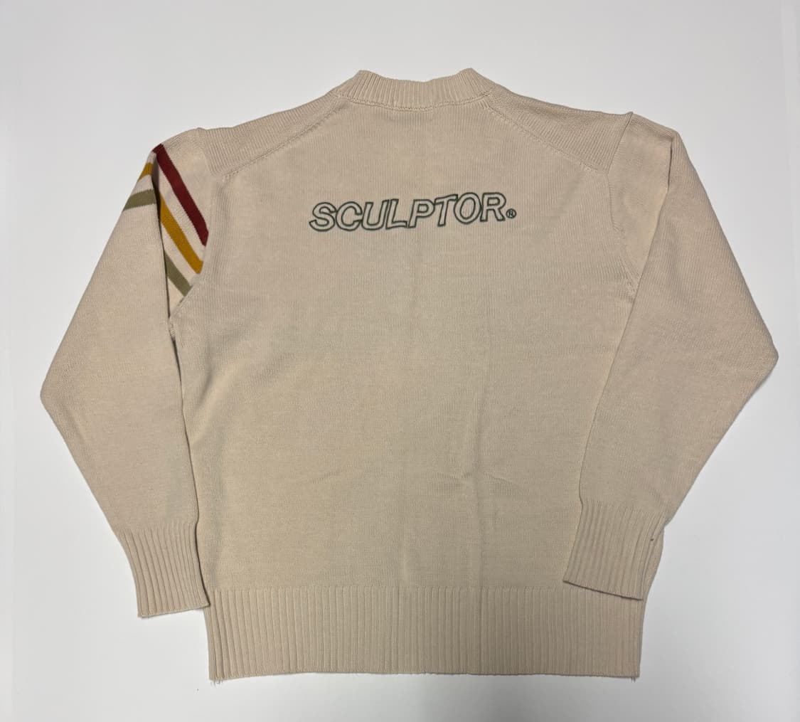 여성 스컬프터 스트라이프 오버핏 코튼 니트 F 상품이미지2