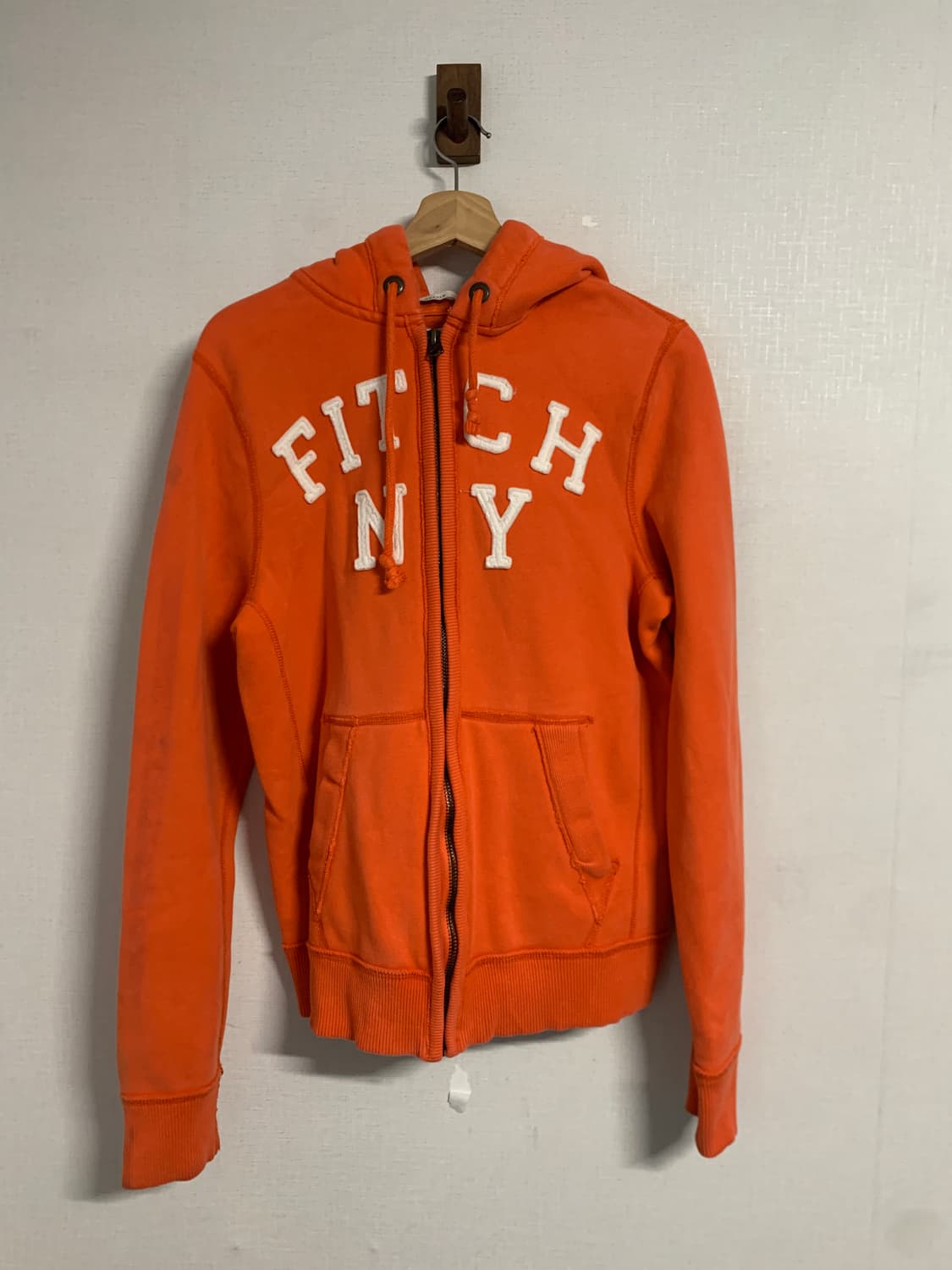 아베크롬비 오렌지 아치로고 후드집업 L 상품이미지2