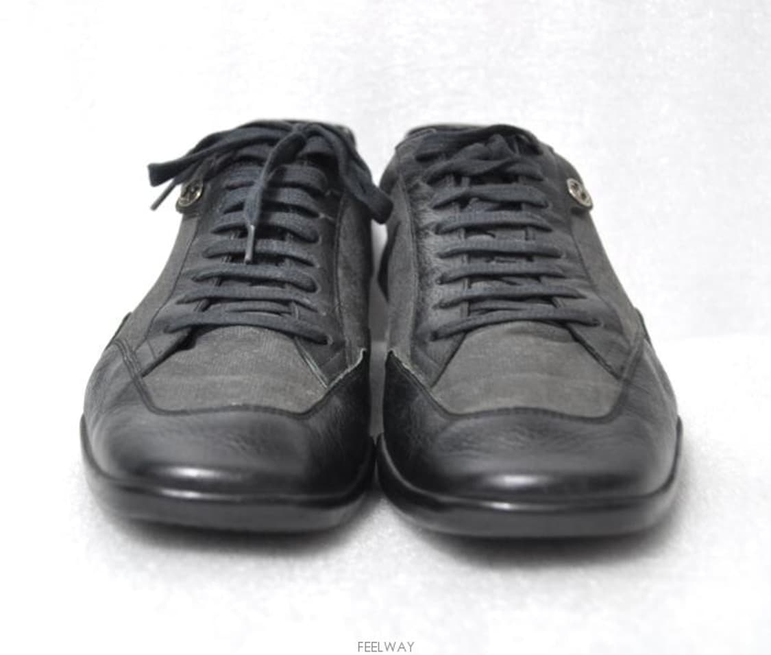 구찌/남성GG로고래더혼방스니커즈(사이즈265)정품 상품이미지1