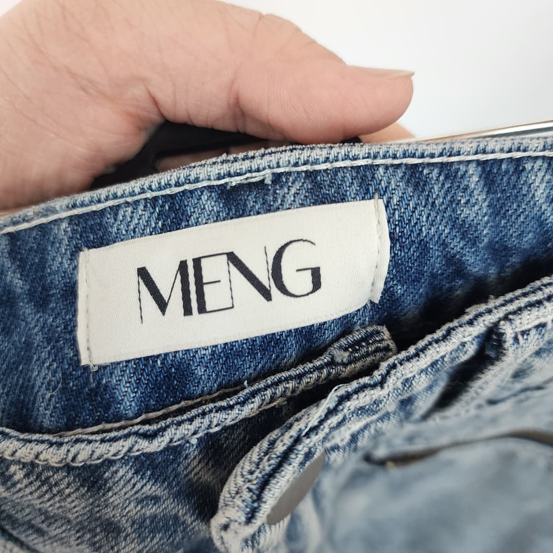 MENG 워싱 데님 카고 와이드 팬츠 상품이미지7