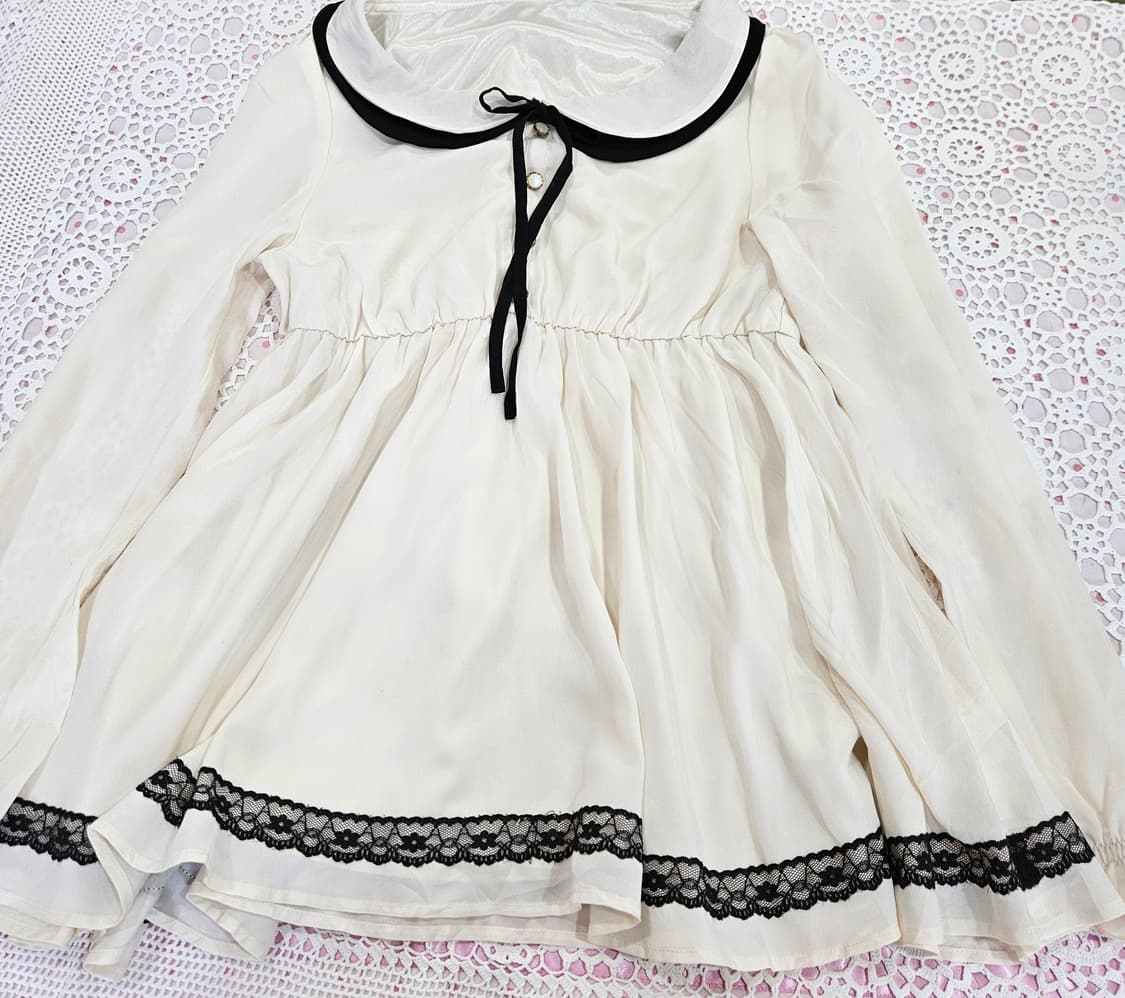 (Tralala) 배색카라 리본 블라우스 상품이미지8