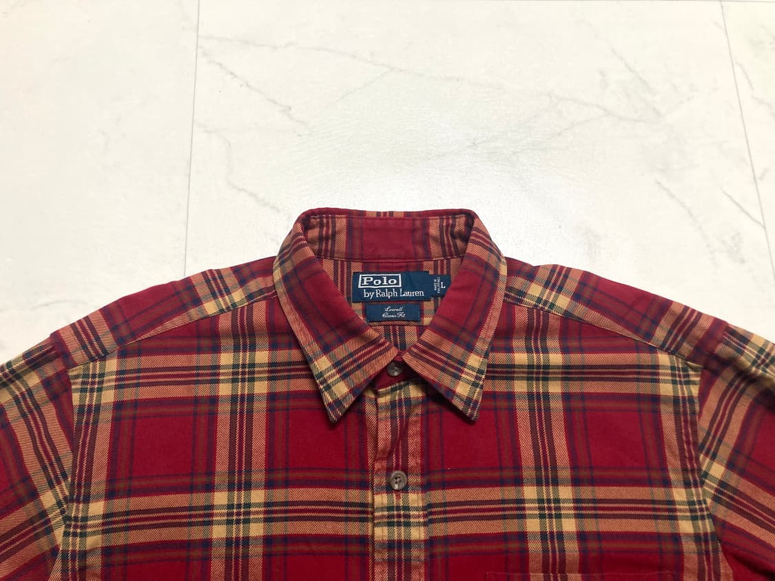90-00s 폴로 랄프로렌 로웰 클래식핏 체크 셔츠 100-105 상품이미지3