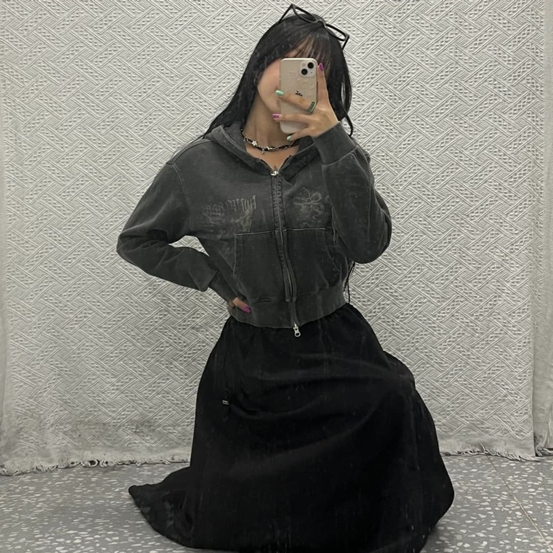 꼼파뇨 올드스쿨 빈티지 투웨이 크롭 후드 집업 M C06650 상품이미지2