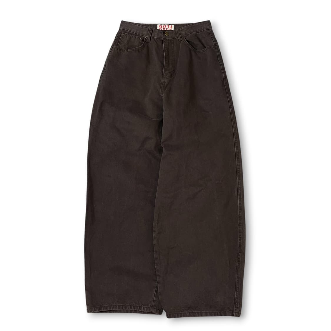 (28) 오오티제이 브라운 와이드 데님 팬츠 S 상품이미지1