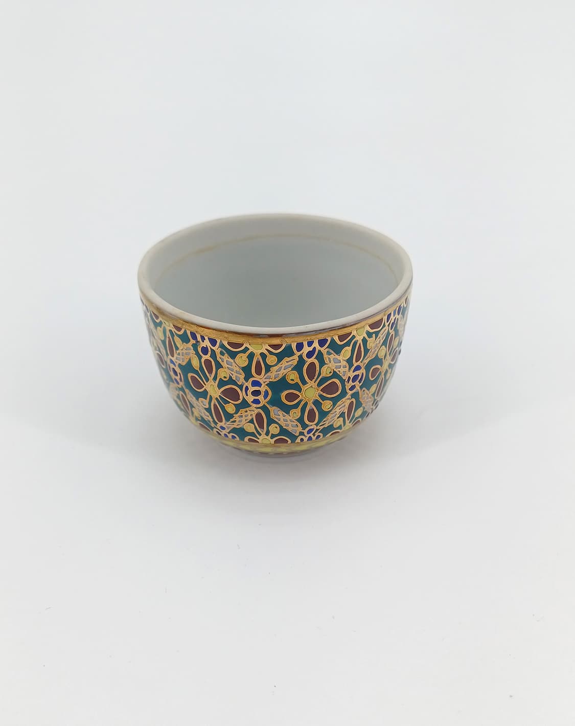 레트로 빈티지 인테리어 소품 태국 추정 금박 컵 유리잔 상품이미지6