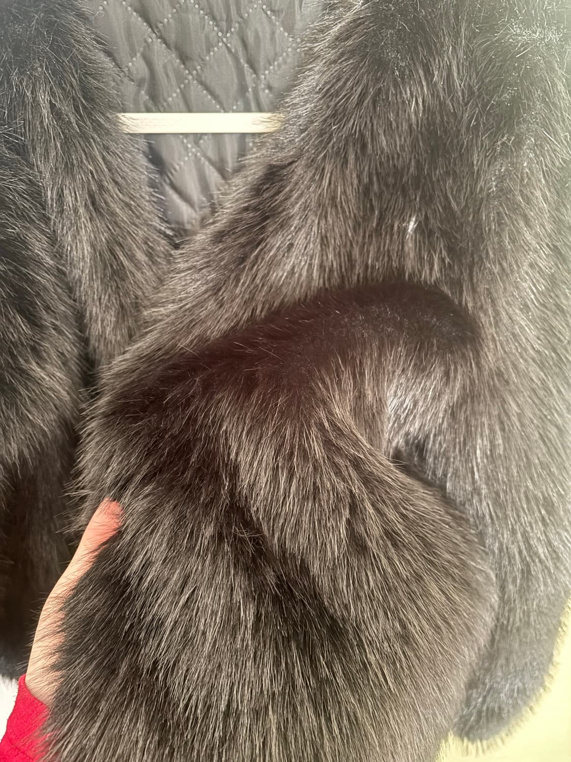 Black fur jacket 블랙 퍼자켓 상품이미지2