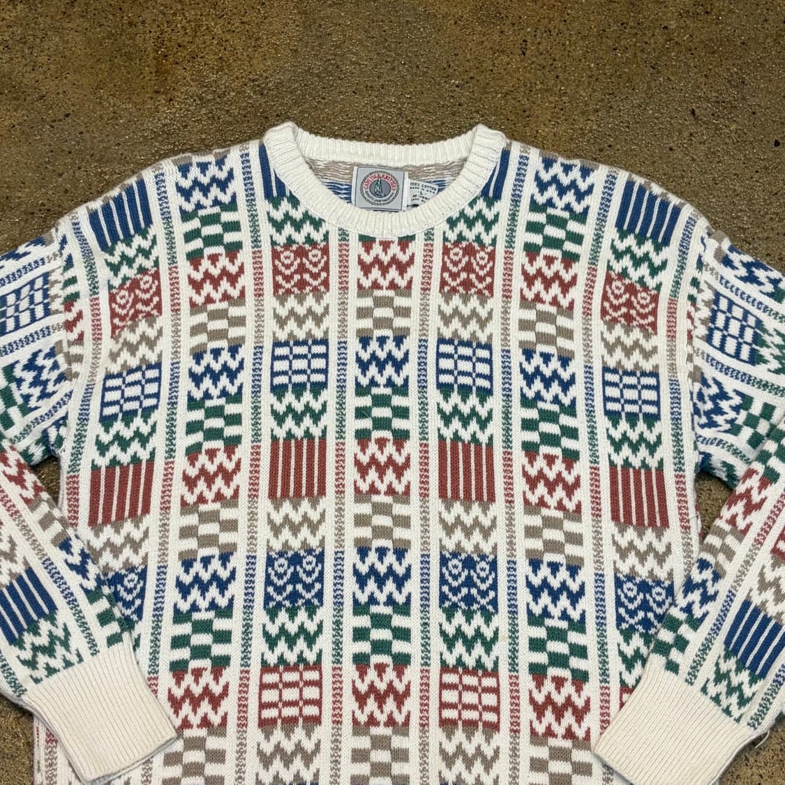 90s Made in USA 빈티지 코튼 니트 상품이미지3