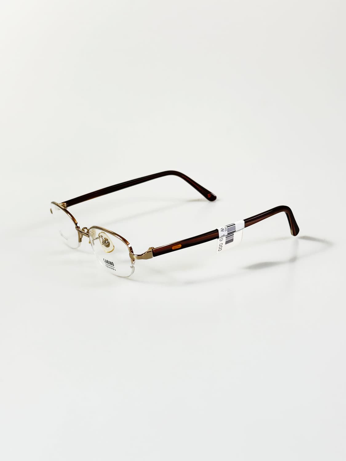 서전 SJ CARINO 골드 반무테 스퀘어 프레임 빈티지 안경 상품이미지3