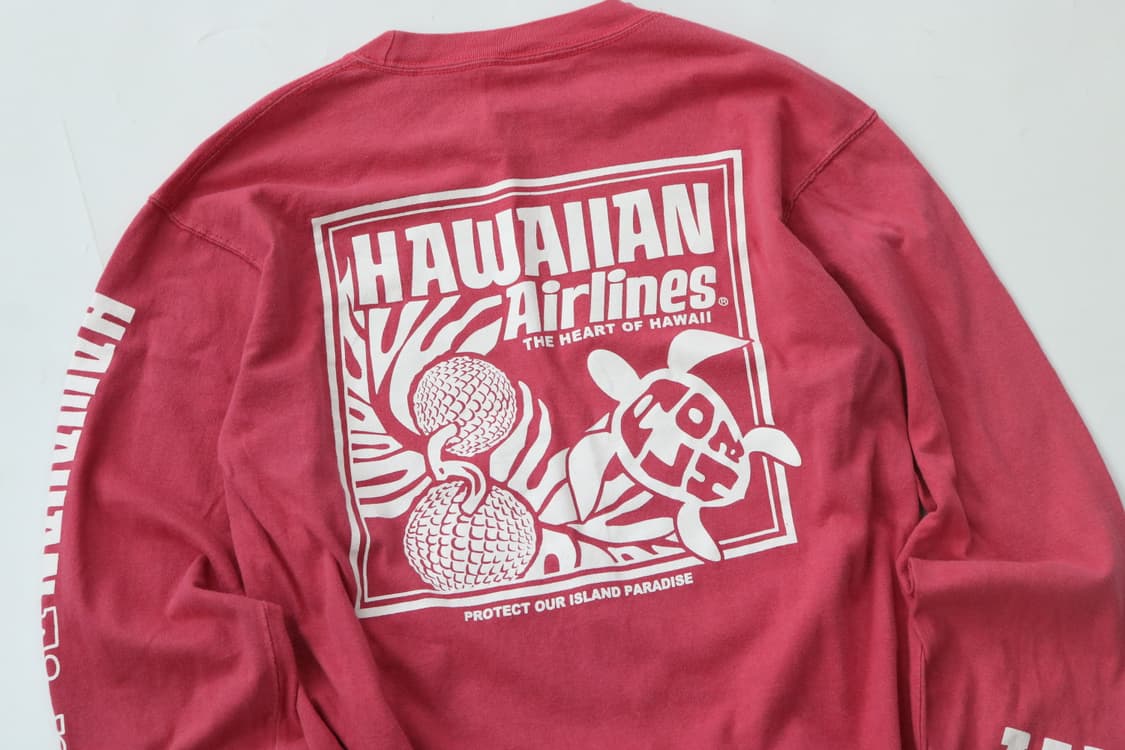 HAWAIIAN Airlines 하와이안 항공 빈티지 롱슬리브 티셔츠 상품이미지3