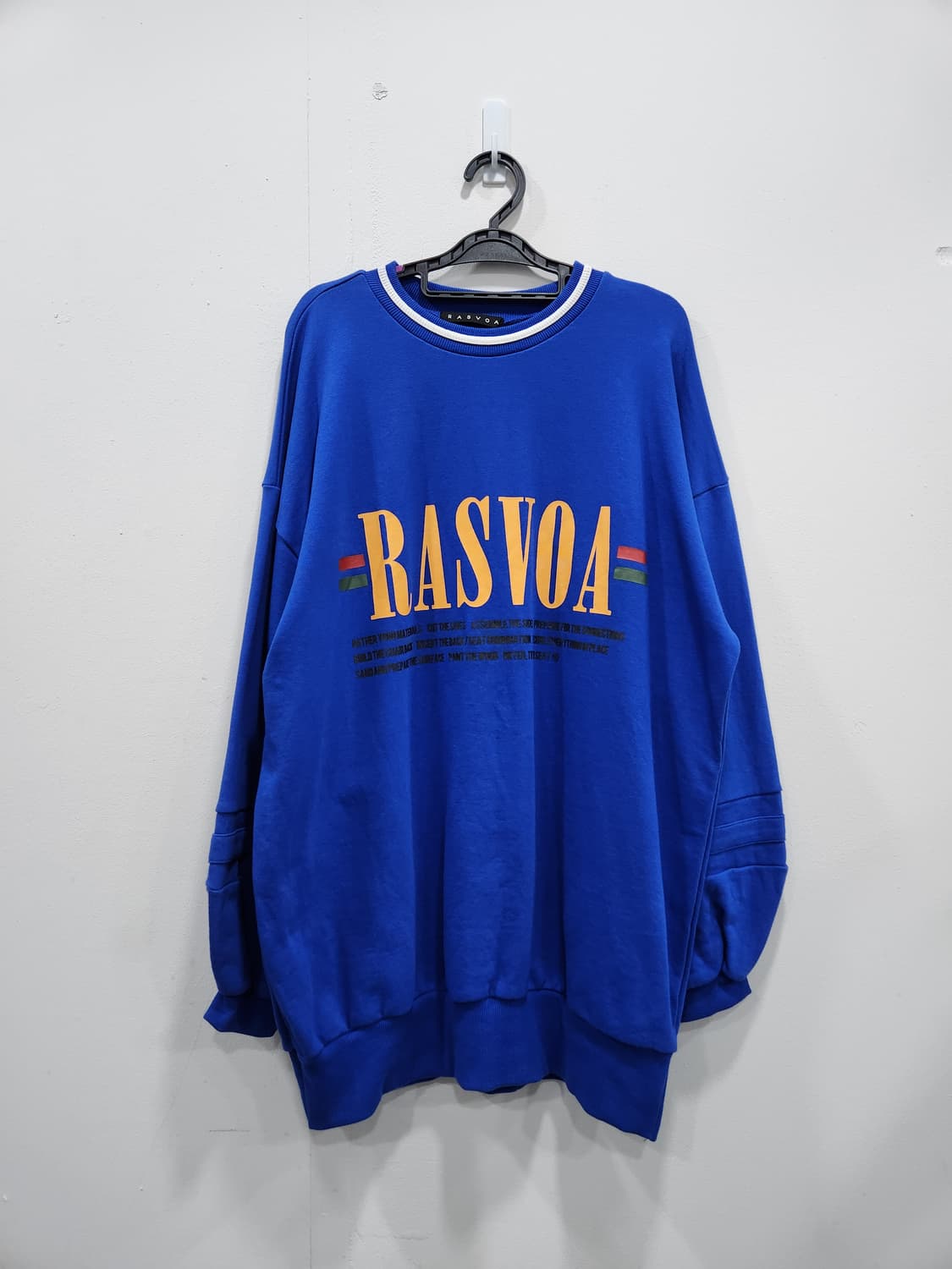 RASVOA 파란색 맨투맨 티셔츠 여성 프리사이즈 상품이미지2