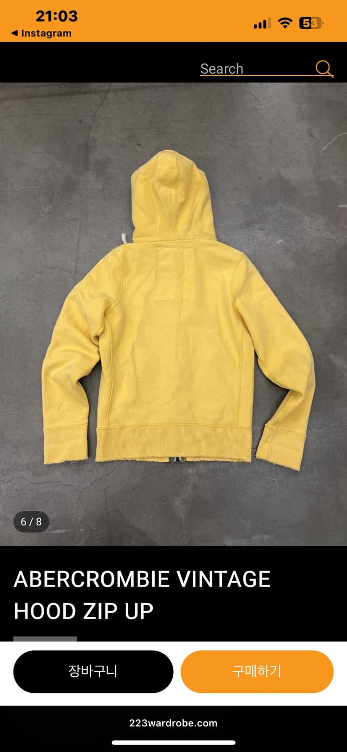 아베크롬비 후드집업 S 상품이미지6