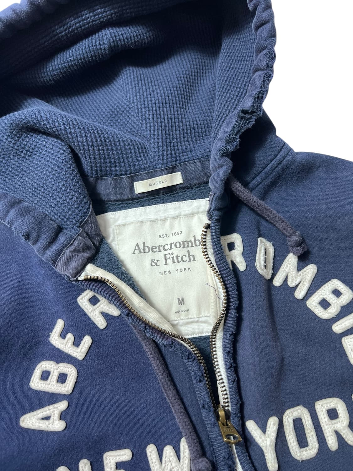 아베크롬비 네이비 뉴욕 후드집업 M 상품이미지2