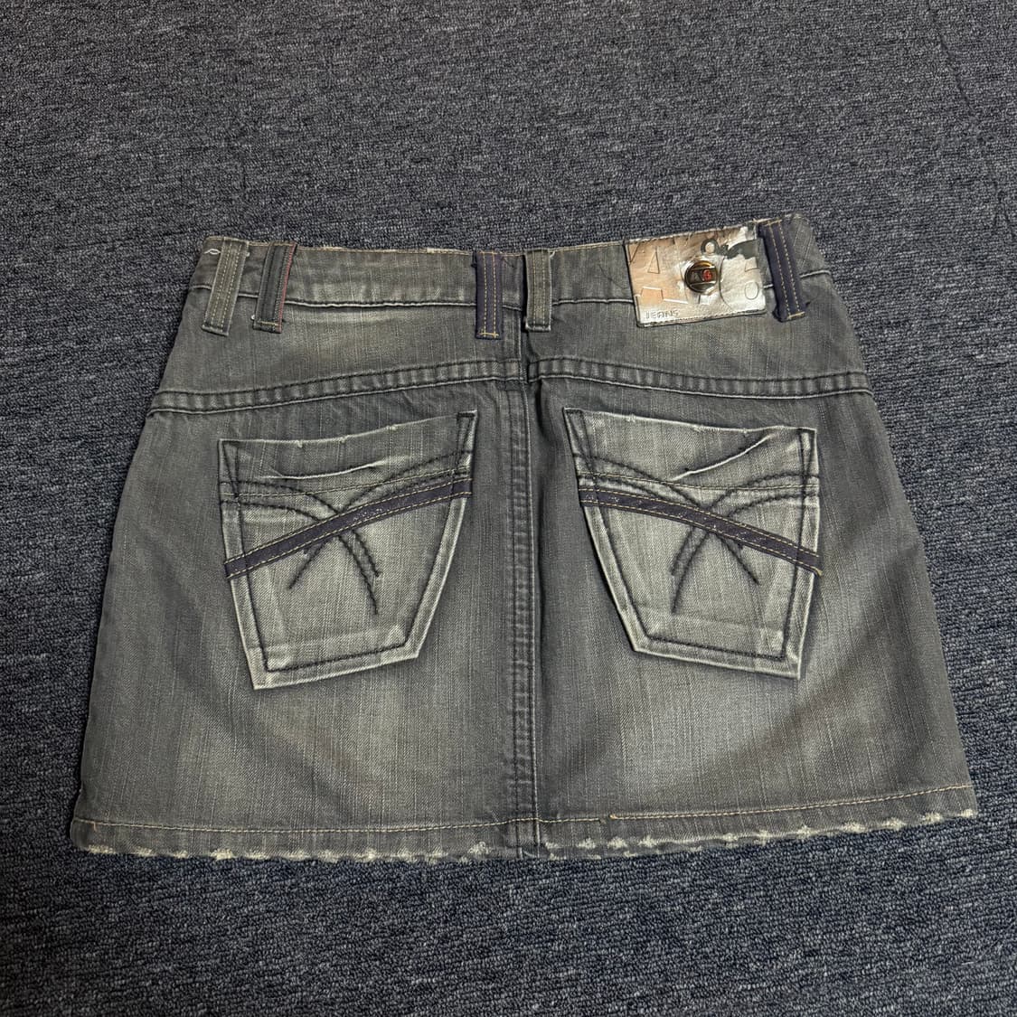 빈티지 펑크 흑청 미니스커트 상품이미지2