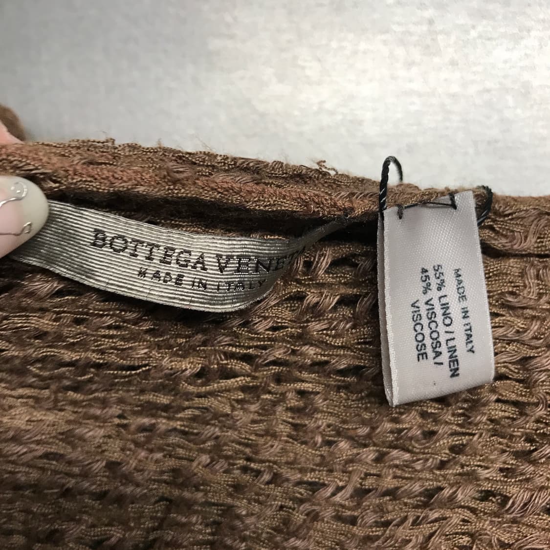 보테가베네타 린넨 혼방 머플러 상품이미지4