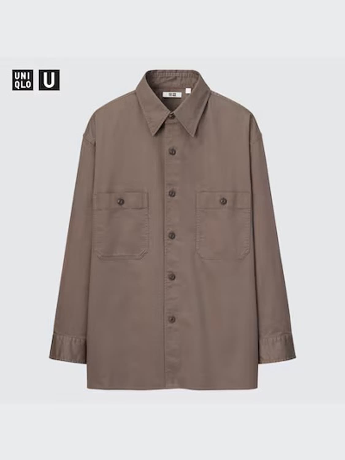 [XL]유니클로U 오버사이즈워크셔츠(브라운) 상품이미지1