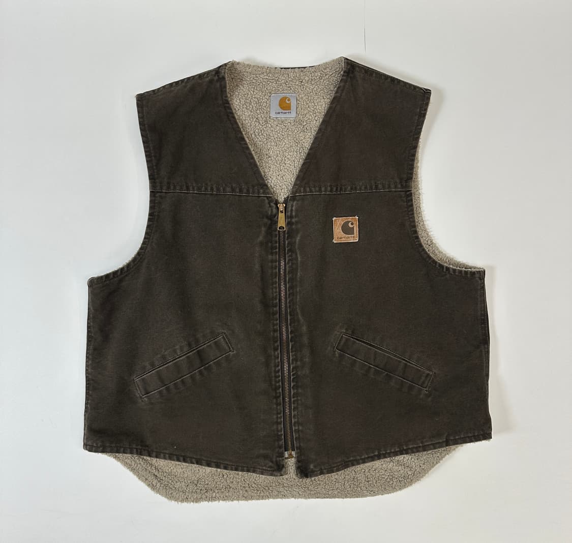 칼하트 플리스 라이너 캔버스 베스트 L 상품이미지1