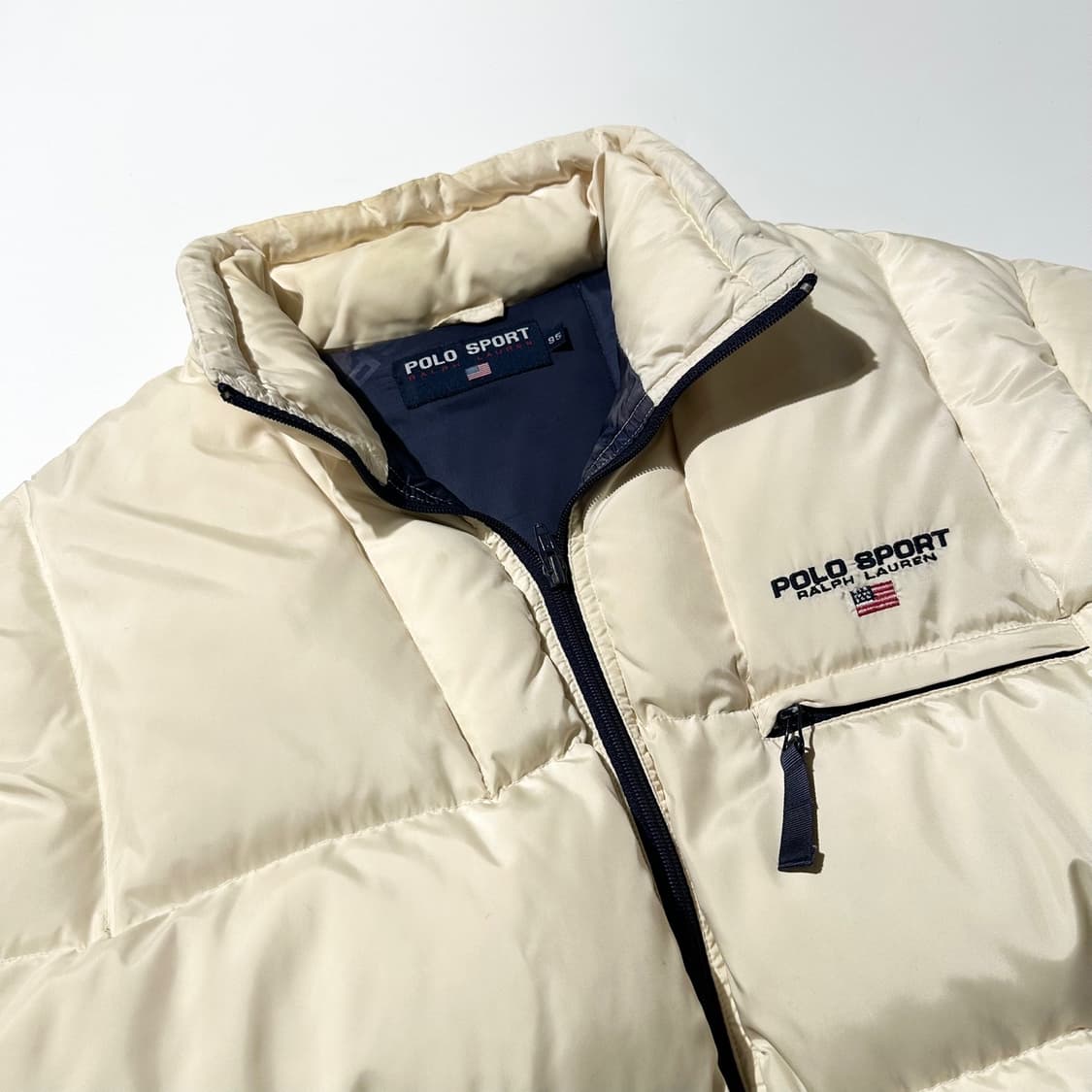 폴로 스포츠 랄프로렌 성조기 로고 다운 푸퍼 패딩 아이보리 상품이미지3