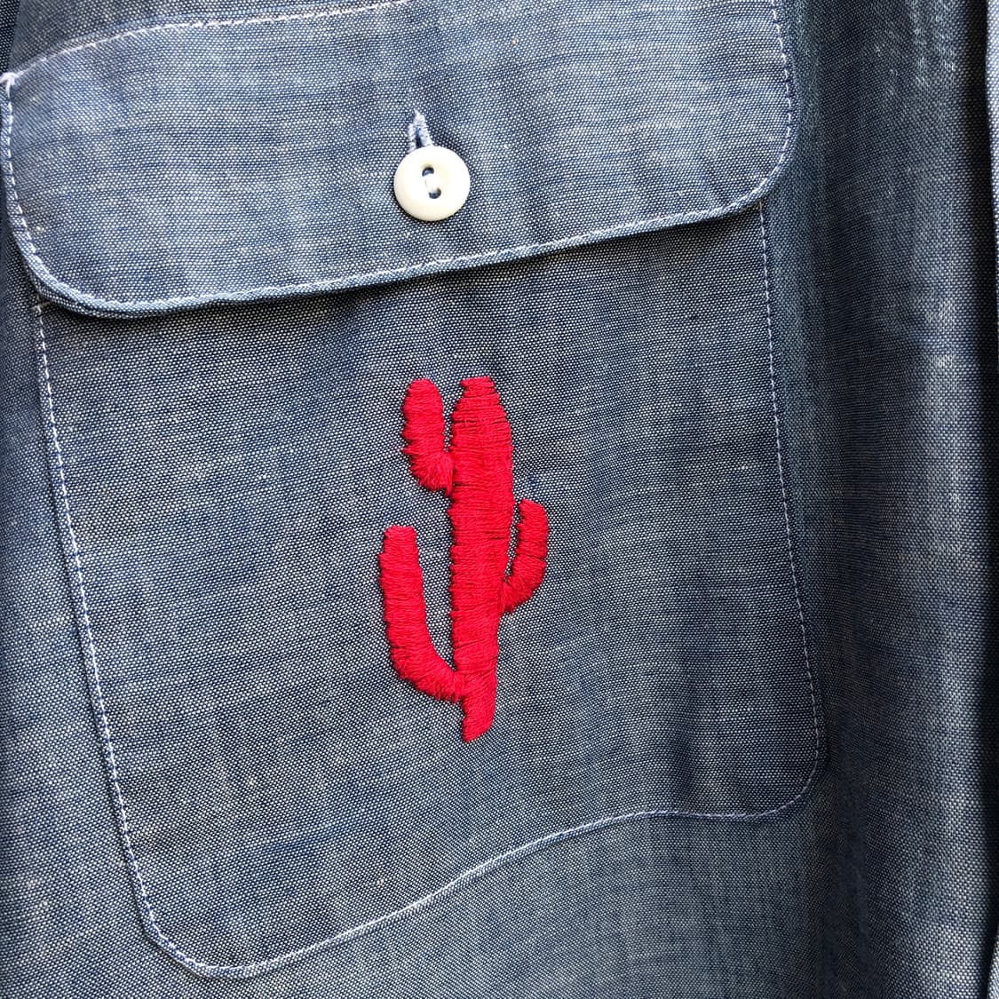 70s Bigmac chambray shirt-XL 상품이미지3