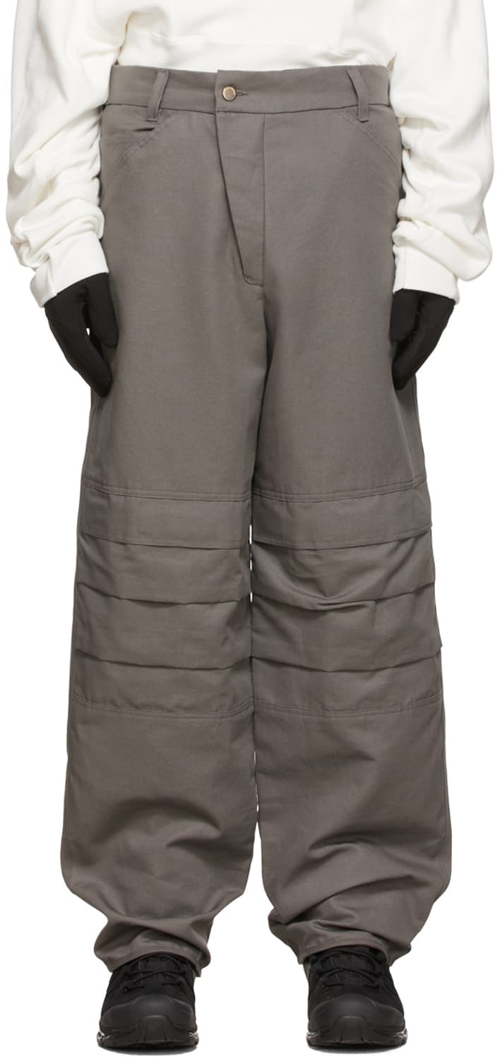 Bryan Jimenez Taupe Cotton Trousers 상품이미지1