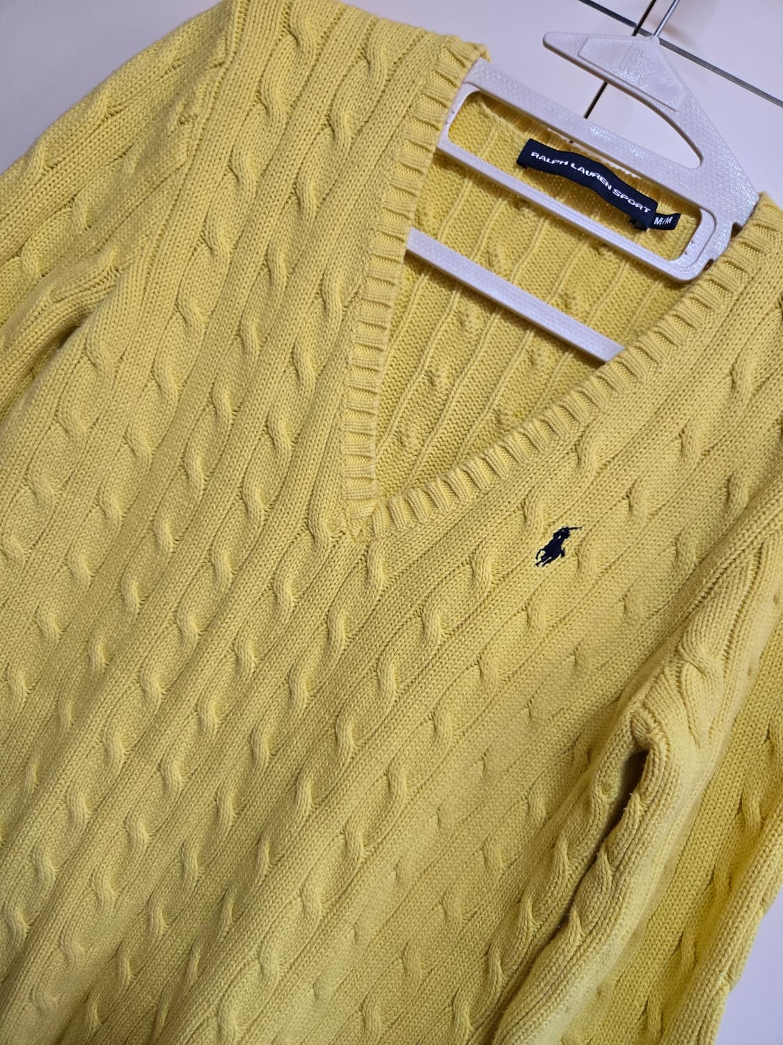 폴로 랄프로렌 스포츠 정품 여성 브이넥 케이블 니트 상품이미지1