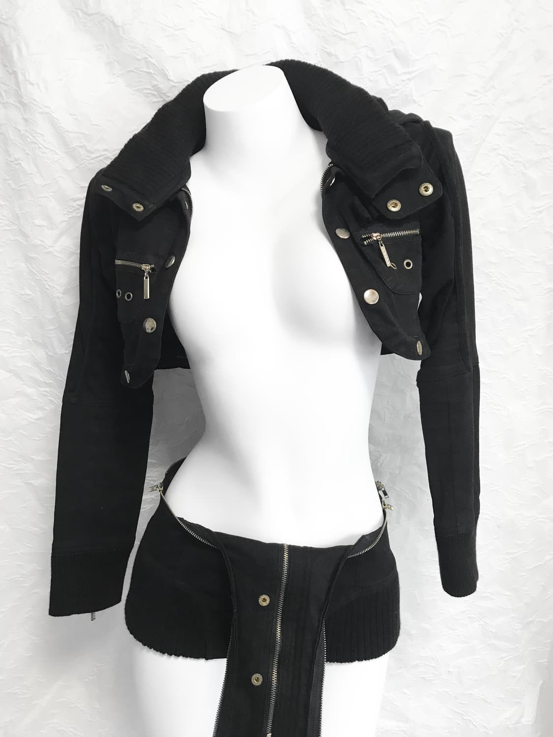 택포•빈티지 핀터깔 00s 펑크 3-way 아카이브 금장 하이넥 자켓 상품이미지4